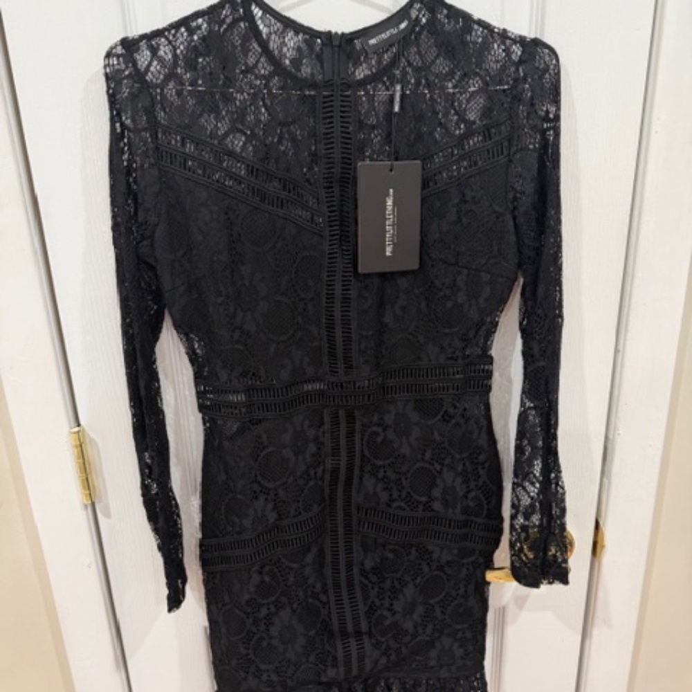 Pretty Little Thing Black Lace Dress